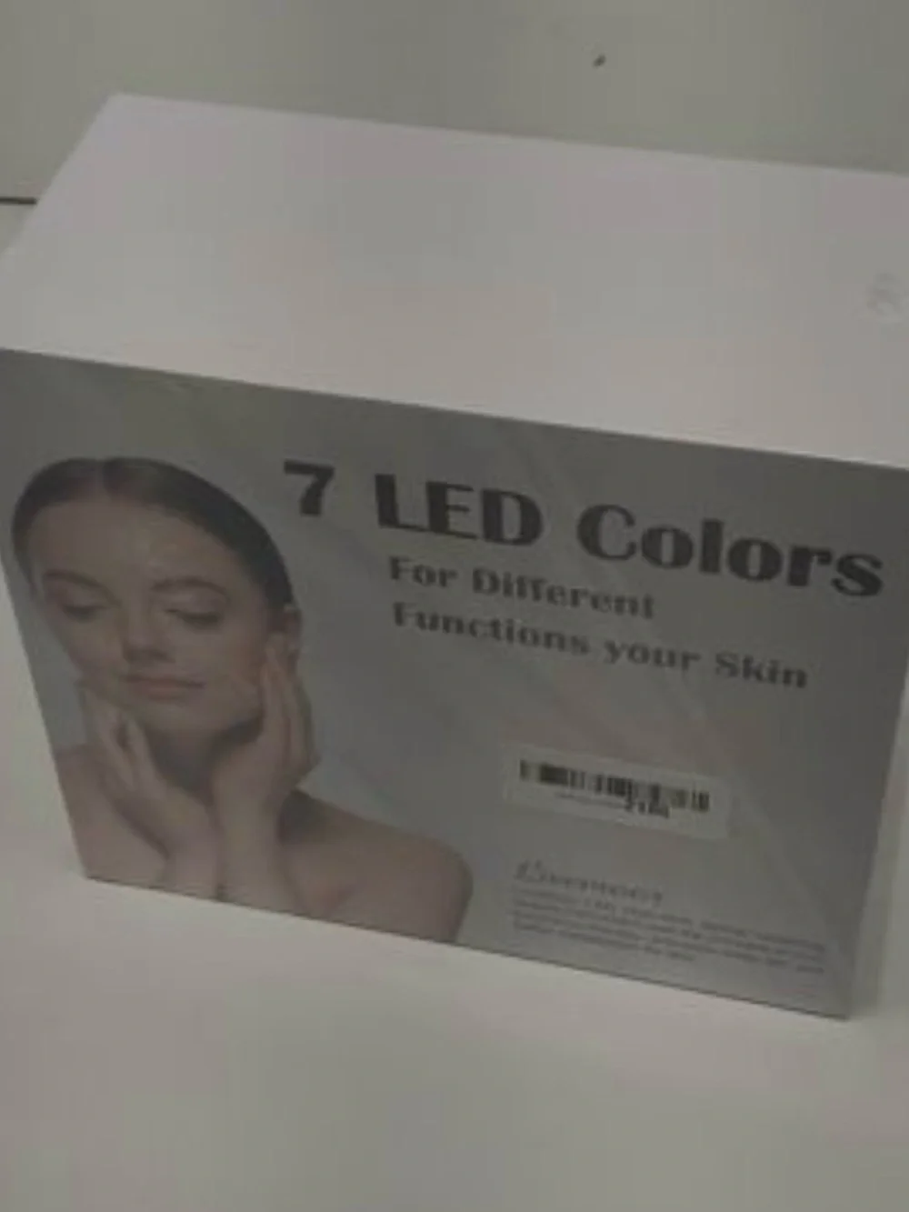 White LED Facial Mask with Pink Accents